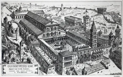 Ansicht des alten St. Peter, Rom, 1891